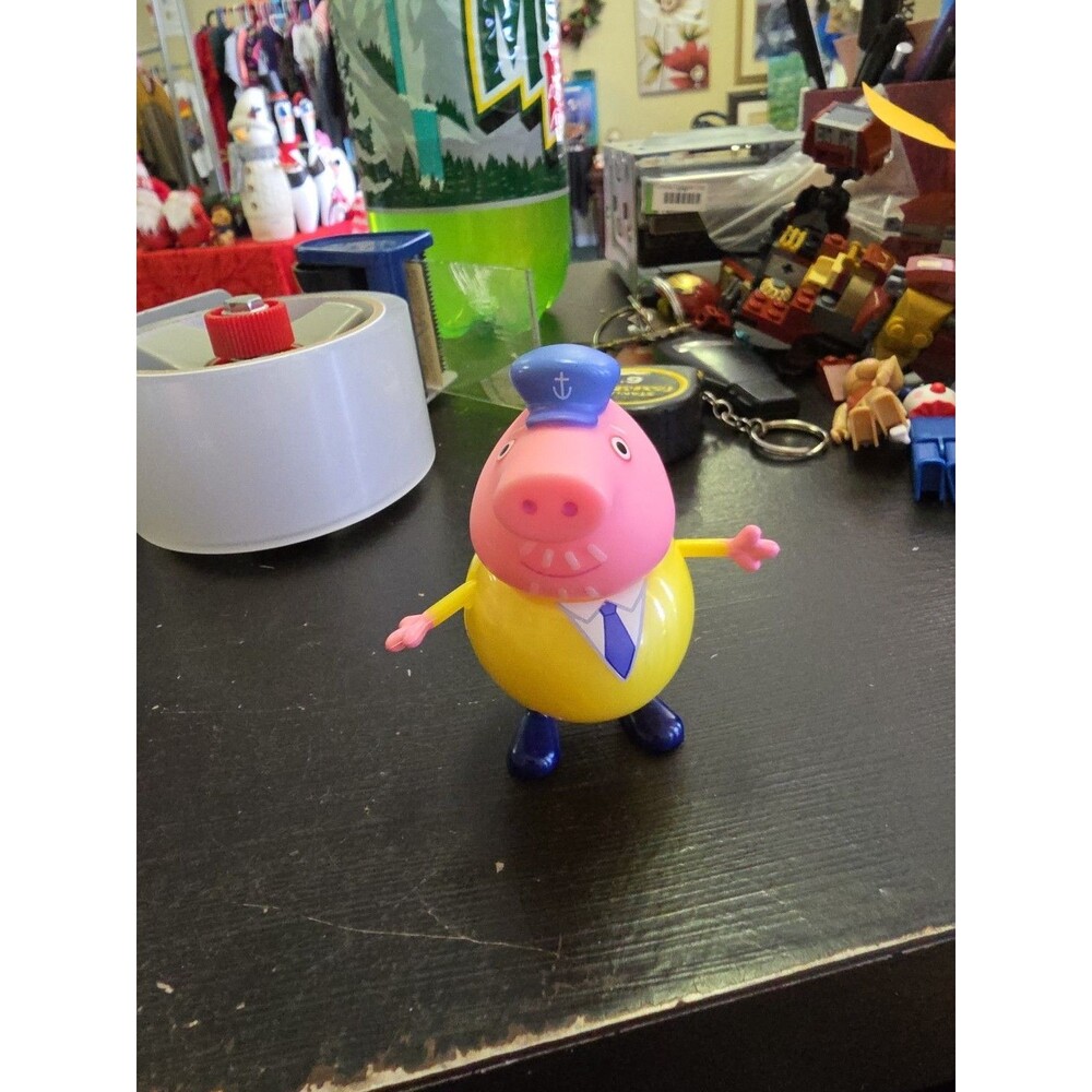 Rare 2003 Pepa Pig Grandpa Figure Yellow Shirt